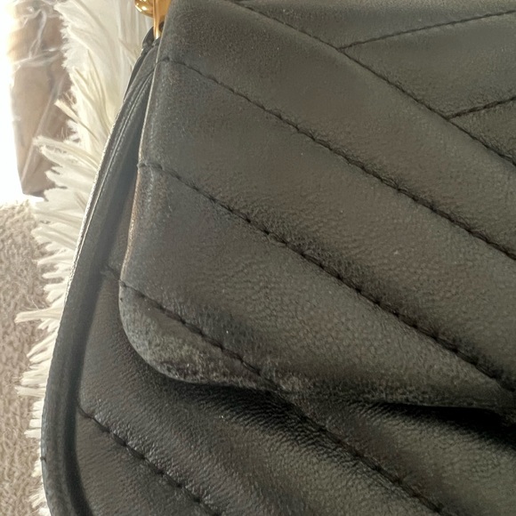 Tory Burch Kira Black Flap Chevron Bag small - Picture 11 of 11